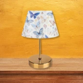 ArtGift Lara Gold Gövdeli Abajur Kelebek Desen PVC Başlık - 2