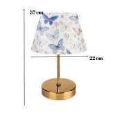 ArtGift Lara Gold Gövdeli Abajur Kelebek Desen PVC Başlık - 3