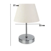 Kuzey Krom Gövdeli Abajur Krem Kırçıl Başlık Abajur Yatak Odası - 3