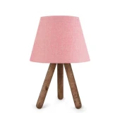 ArtGift Tasarım Luce Üç Ayaklı Ahşap Ayaklı Abajur Kumaş Başlık thumbnail 3