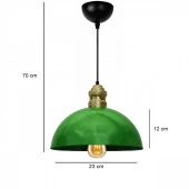 Kugel Metal Sarkıt Avize Mutfak Ofis Hol Yeşil - 6