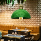 Kugel Metal Sarkıt Avize Mutfak Ofis Hol Yeşil - 7