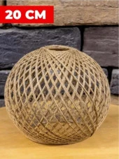 Örme Jüt İp Abajur Başlığı Handmade - 3