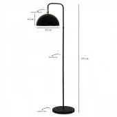 Hareketli Başlık Vintage Siyah Metal Lambader - 4