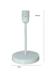 Metal Gövdeli Abajur Ayağı Beyaz - 3