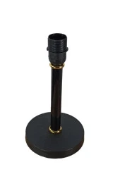 Metal Gövdeli Abajur Ayağı Gold Detaylı Siyah - 2