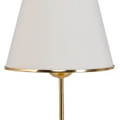 Star Gold Ayaklı Abajur Şeritli Krem Kumaş Başlık Yatak Odası Salon Masa Lambası thumbnail 2