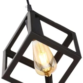 Küp Şeklinde Siyah Metal Sarkıt Hol Avize Genç Odası Çocuk Odası Kare Mutfak Aydınlatması - 4