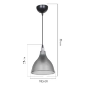 Solid Mika Tekli Tavan Sarkıt Avize Buzlu Füme Rengi Mutfak Hol Cafe İşletme Avize - 4