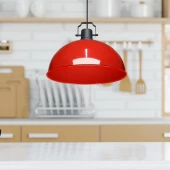 Kugel Kırmızı Metal Sarkıt Mutfak Avize Ofis Hol Cafe Tavan Aydınlatma thumbnail 2