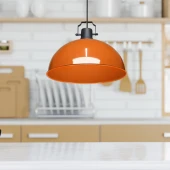 Kugel Turuncu Metal Sarkıt Mutfak Avize Ofis Hol Cafe Tavan Aydınlatma thumbnail 2