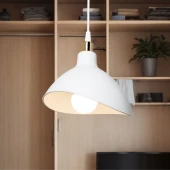 Handel Mika Tekli Tavan Sarkıt Avize Beyaz Renk Mutfak Hol Cafe İşletme Avize thumbnail 2