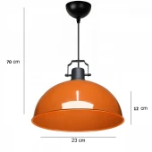 Kugel Turuncu Metal Sarkıt Mutfak Avize Ofis Hol Cafe Tavan Aydınlatma thumbnail 4