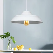 Useful Beyaz Metal Retro Tarz Sarkıt Mutfak Avize Ofis Aydınlatma Depo Sarkıt - 6