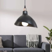 Handel Mika Tekli Tavan Sarkıt Avize Siyah Renk Mutfak Hol Cafe İşletme Avize thumbnail 5