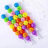 Emoji Yumurtlayan Yuvarlak Kurşun Kalem 4 Grup 28 Uç thumbnail 2