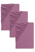 3 Adet Düz Pamuklu Çift Kişilik 180 x 200 cm Lastikli Penye Çarşaf - 11