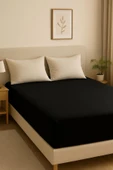 180 x 200 Cm Düz Pamuklu Çift Kişilik Lastikli Fitted Penye Çarşaf - 7
