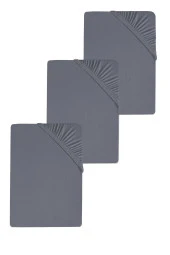 3 Adet Düz Pamuklu Çift Kişilik 180 x 200 cm Lastikli Penye Çarşaf - 2