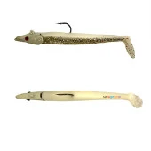 Savage Gear Lb Sandeel 10cm +Captain Zoka 21gr Modifiyeli Hazır Silikon Yem Pearl Silver - 1