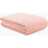 Merinos Pearl Tomurcuk Çift Kişilik Battaniye - Pudra - 5