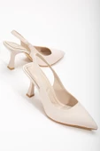 Zara Saten Arka Açık Ten Kadın Topuklu Ayakkabı thumbnail 1