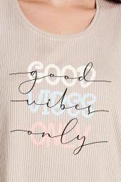 Kadın Mavi Fitilli Baskılı Şortlu Pijama Takımı - 7