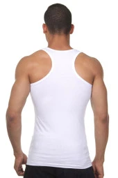 Erkek Siyah Pamuklu Atlet - 11