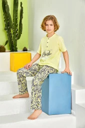 Erkek Çocuk Desenli Pijama Takımı - 3