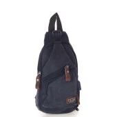 Ççs London 31184 Usb Aux Çıkışlı Kanvas Sırt Çantası Siyah thumbnail 1