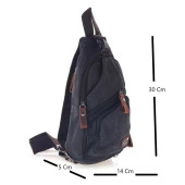 Ççs London 31184 Usb Aux Çıkışlı Kanvas Sırt Çantası Siyah thumbnail 2