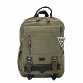 Ççs London 51565 Kanvas Laptop Sırt Çantası Haki - 1