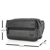 Ççs London 31367 Su Geçirmez XL Bel Çantası Gri thumbnail 2