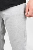Erkek Double Paça Beli Lastikli Relax Fit Jogger Pantolon Gri Edw036 - 4