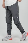 Erkek Slim Fit Cepli Beli ve Paçası Lastikli İnce Spor Pantolon Antrasit Edw071 - 2
