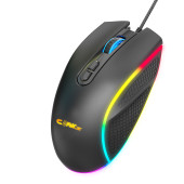 Claws Nova V1 12800 Dpi Wide RGB Özel ABS Doku Reflex Örgü Kablolu Fire Butonlu Gaming Mouse Siyah - 5