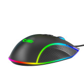 Claws Nova V1 12800 Dpi Wide RGB Özel ABS Doku Reflex Örgü Kablolu Fire Butonlu Gaming Mouse Siyah - 6