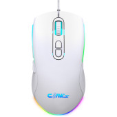 Claws Claw's Titan X1 12800 Dpi Wide RGB Özel ABS Doku & Claw's Reflex Örgü Kablolu Gaming Mouse - Beyaz - 1