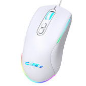 Claws Claw's Titan X1 12800 Dpi Wide RGB Özel ABS Doku & Claw's Reflex Örgü Kablolu Gaming Mouse - Beyaz - 3