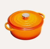 Sürel Degrade Turuncu 28cm Yuvarlak Derin Demir Döküm Tencere - 1