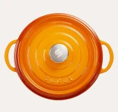 Sürel Degrade Turuncu 28cm Yuvarlak Derin Demir Döküm Tencere - 4