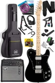 Maxword TLX-60BK-50AMP Telecaster Maple Klavye HH 50W Amfili Elektro Gitar Seti thumbnail 1