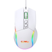 Claw's Crossfire V1 12800 Dpi Full Wide RGB Özel ABS Doku Reflex Örgü Kablolu Gaming Mouse Beyaz - 1