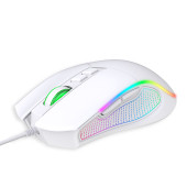 Claw's Crossfire V1 12800 Dpi Full Wide RGB Özel ABS Doku Reflex Örgü Kablolu Gaming Mouse Beyaz - 4