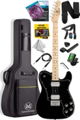 Maxword TLX-60BK Telecaster Maple Klavye HH Profesyonel Elektro Gitar thumbnail 1