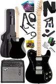 Maxword TLX-60BK-50AMP Telecaster Maple Klavye HH 50W Amfili Elektro Gitar Seti thumbnail 3