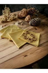 Sarı Premium 6lı (TOKA HEDİYELİ) Peçete Takımı 40x40 - 5