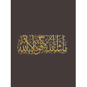 ALPHA METAL DESIGN Allah'ın Dilediği Olur Yazılı Metal Duvar Tablosu - Altın Renk İslami Duvar Tablosu AMD5020 - 4