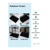Sihirli Su Emici Banyo Paspası Kaymaz Tabanlı Abdest Paspası  (ByTUGCE) - 6