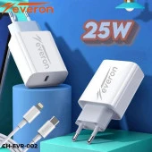 İphone İpad 25W Hızlı Şarj Cihazı Type-C to Lightning Kablolu Everon EVR002 - 3
